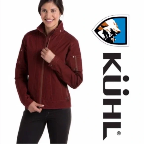 Kuhl Burr Red Patina Dye Moto Jacket Size Small - Picture 1 of 16